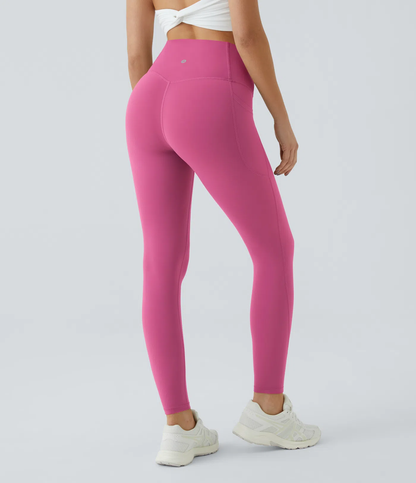 High Waisted Tummy Control Side Pocket Shaping Training UltraSculpt Leggings