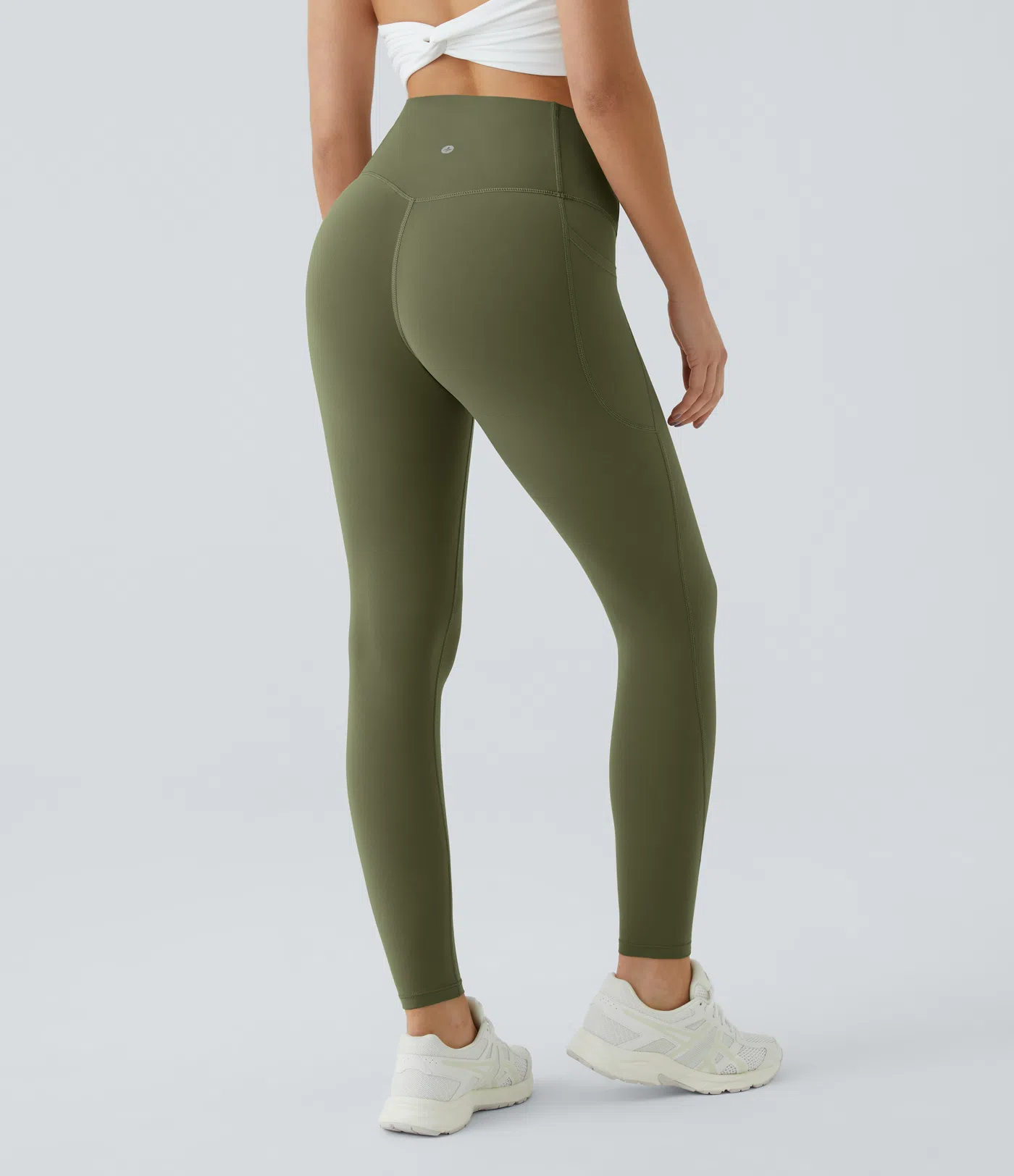 High Waisted Tummy Control Side Pocket Shaping Training UltraSculpt Leggings